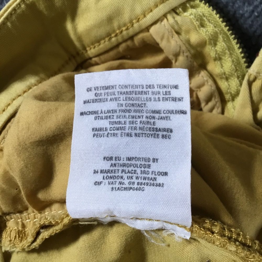 Pilcro and The Letterpress Hyphen low rise chino pants women’s size 25 - Picture 6 of 10
